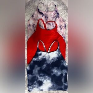 Old Navy Light Support PowerSoft Longline Sports Bra for Women 3 Pack